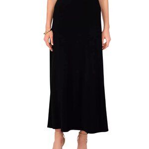 Vince Camuto Women’s Pull-On A-Line Maxi Skirt Size M Elastic Waist Slit